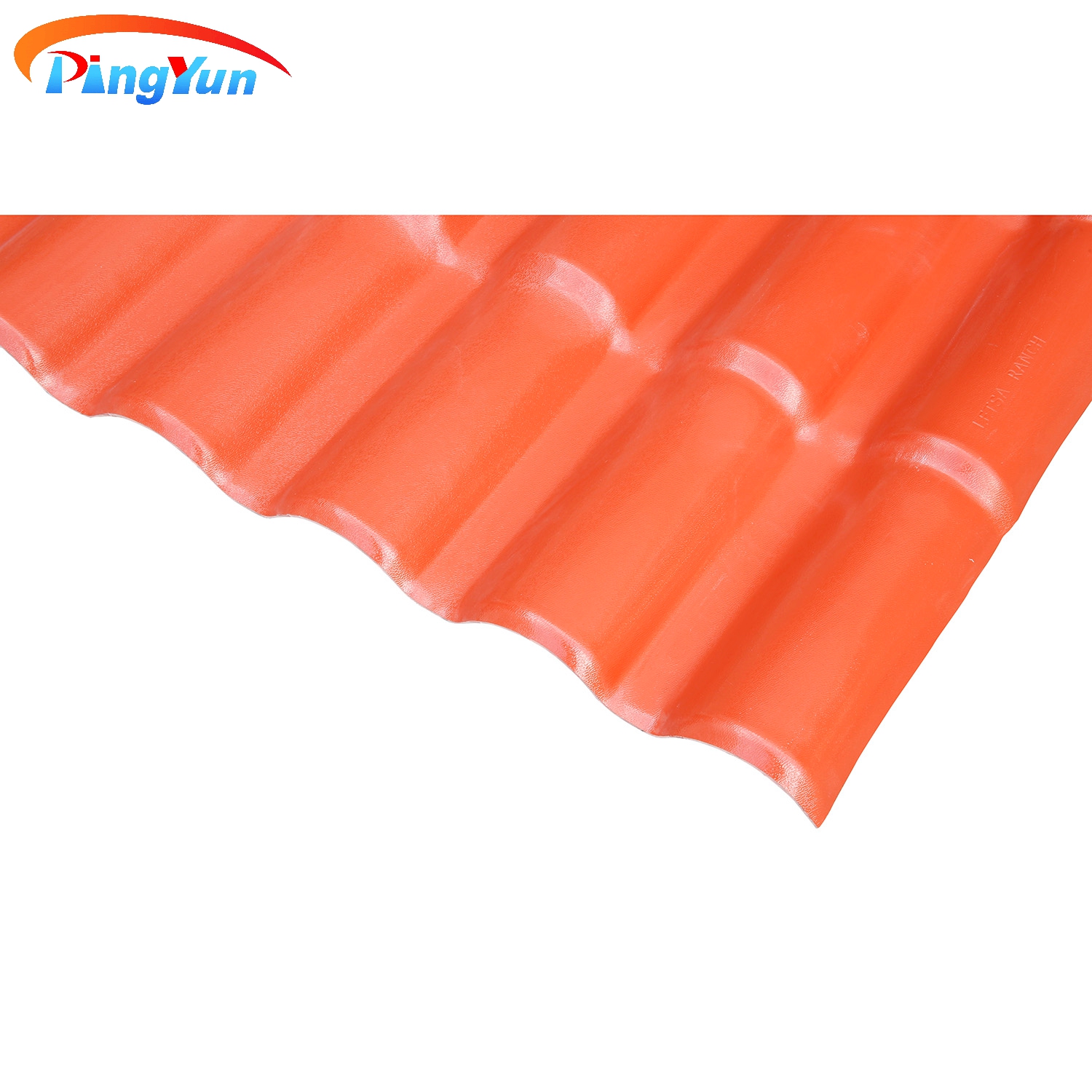 Teja de techo de PVC ligero naranja Pavillion