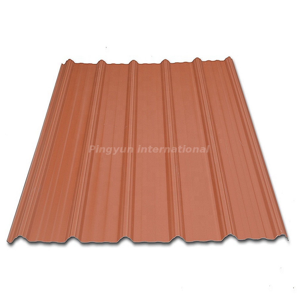 Hoja de techo de Upvc de teja de techo de PVC a prueba de agua de ladrillo rojo Pavillion